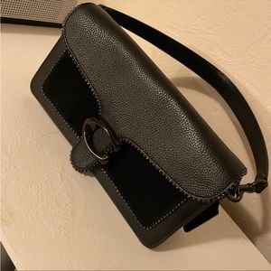 Coach tabby 26 shoulder bag with bead chain in pewter black